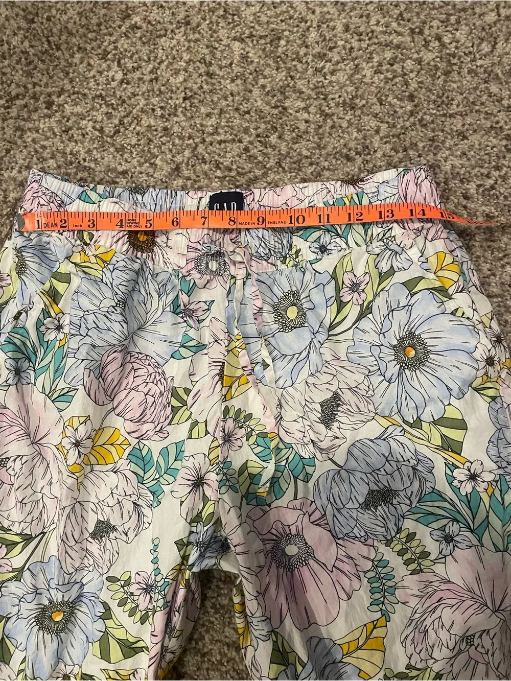 GAP Floral Lounge Pajama Pants - Pastel Blue, Pink & Green